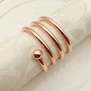 Cute Custom Made Dining Table Decor <b>Metal</b> Napkin <b>Rings</b> Napkin Holder with Golden & Silver Plated - Product Image 2