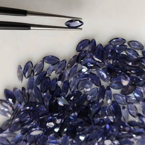 Iolita Natural de 6x3 mm, Corte Marquesa Facetado, Piedra Preciosa Suelta de la Mejor Calidad con Efectos Pleocróicos para la Fabricación de Joyas - Product Image 2