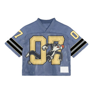 Camiseta de Fútbol Americano Personalizada, Moderna, Transpirable, de Manga Corta, para Fanáticos del Fútbol, Venta al Por Mayor, Sublimada, de Malla - Product Image 3