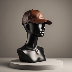 หมวกเบสบอลหนังเทียมสำหรับผู้ชายหมวกเบสบอลหนังเทียมปรับสายได้ - Product Image 2