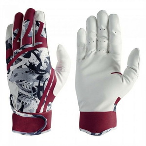 Gants de frappe de baseball personnalisés avec impression de couleur, prix de gros, réduction en gros, couture antidérapante, poignée souple, gants de frappe de softball - Product Image 6
