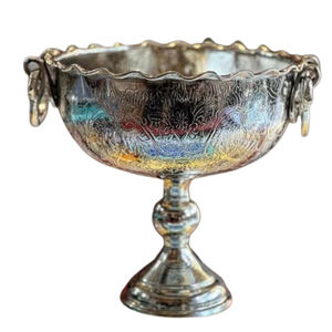 Bols japonais en métal aluminium plaqué argent élégants et durables bol de service en céramique décoratif pour la maison pour les fêtes - Product Image 1