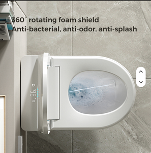 WC Sospeso Intelligente di Lusso con Sedile Riscaldato, Sensore di Scarico Salvaspazio, Telecomando e Ceramica - Product Image 2