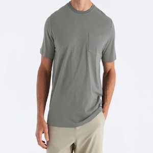 เสื้อยืดคอกลมสีทึบสำหรับผู้ชายเสื้อยืดแบบสั่งตัด - Product Image 2