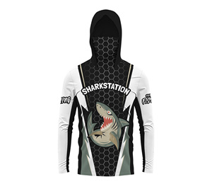 Chemises de pêche à manches longues en polyester de qualité supérieure pour hommes Protection UV UPF 50 + Mesh respirant Sublimation Jersey Style Clothing - Product Image 1