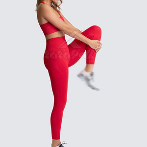 Conjunto de Yoga para Mujer, Último Modelo, Color Sólido, Transpirable, Cintura Elástica, Alta Calidad, Colores Personalizables, Tallas Variadas, Directo de Fábrica OEM - Product Image 5