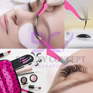 Pince à épiler rose élégante pour extensions de cils Nouveau design Pince à greffer en acier inoxydable longue durée - Product Image 3