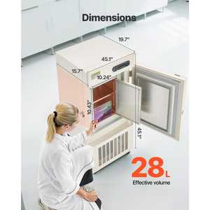 Upright Ultra Low Temp Laboratory Deep Freezer 28L Digital Display Adjustable Temperature 40 123 Fahrenheit Casters 3-Year - Product Image 3