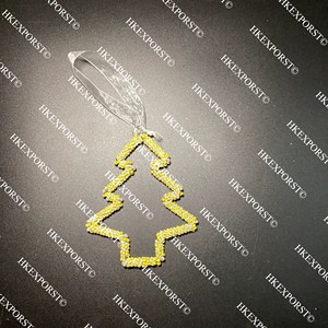 Árbol de Navidad hecho a mano con cuentas y adornos de alegría decoraciones colgantes multicolores festivas para Navidad - Product Image 3