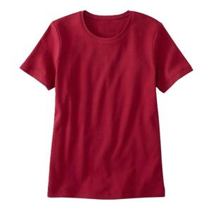Ladies 100% Cotton Summer Basic T-Shirt Short Sleeve Plain Blank Top with O Neck Eco-Friendly Custom Logo Printing for Women - Product Image 5