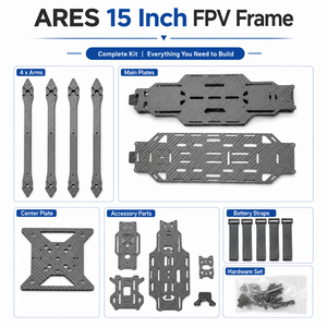ARES 15 Inch Carbon Fiber FPV <b>Drone</b> Frame Kit for Long Range <b>Quadcopter</b> DIY Build - Product Image 3