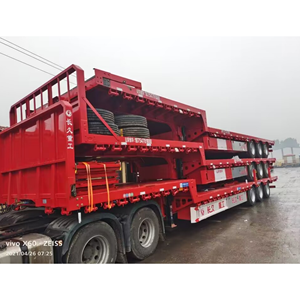 <span class=keywords><strong>Conteneur</strong></span> d'expédition 40ft 50 tonnes Semi-remorque à plat 3 essieux Remorque de camion à plat à <span class=keywords><strong>vendre</strong></span> - Product Image 2