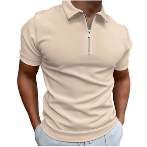 Camiseta Polo Personalizada con Logotipo para Hombre, Transpirable, 100% Algodón, con Cremallera, Camiseta Informal de Manga Corta, Uniforme, Camiseta Polo al por Mayor - Product Image 2