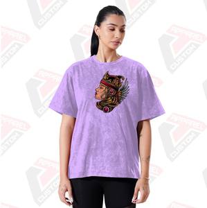 Stylish Women's Acid Wash T-Shirt Appliques Beading Comfortable Trendy Eco-Friendly Summer <b>Tops</b> Made Denim Batik Corduroy 100% - Product Image 1