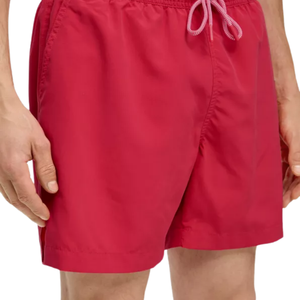 Shorts de bain de haute qualité en Spandex/Polyester, coupe classique, style uni, poches fendues, cordon de serrage, logo personnalisable vintage - Product Image 6