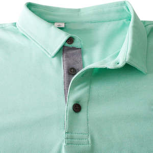 Factory Custom Men's Polo Shirts Short Sleeve Cotton Blend Tipped Casual Collared <b>Business</b> Quick Dry Polo Shirt - Product Image 3