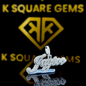 Lettre personnalisée Hip Hop pendentif, personnalisé votre lettre porte-bonheur, pendentif nom Hip Hop pour hommes, pendentif Moissanite, bijoux Ice Out Hip Hop - Product Image 4