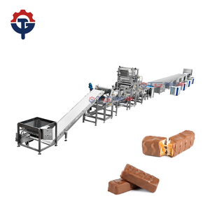 Ligne de production de barres chocolatées entièrement automatique, machine industrielle pour la fabrication de barres <span class=keywords><strong>Snickers</strong></span>, équipement commercial pour barres au nougat et aux cacahuètes - Product Image 5