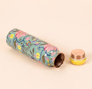 Botella de cobre sin juntas Botella de cobre de agua impresa con esmalte puro para oficina y viajes - Product Image 5