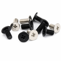 Vis cruciforme Phillips en acier inoxydable, de couleur noire, Ultra basse, M2 x 3mm, à tête plate, pour ordinateur portable, pièces