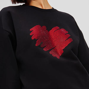 Sudadera con capucha personalizada de algodón con diseño de diamantes de imitación hecha a medida - Product Image 2