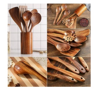 Utensilios para Ensalada Recubiertos de Resina Ecológica, Aptos para Lavavajillas, Modelo Más Reciente, 11 Pulgadas, Hechos en India - Product Image 5