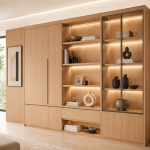 Mueble Minimalista de MDF, Librería Multifuncional, Armario Decorativo de Almacenamiento, Mueble de Pared - Product Image 1