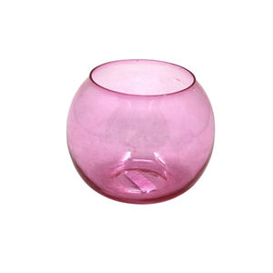 Lot de 2 bocaux à bougies votives en verre rose de conception moderne de taille moyenne décorations de Noël et de Pâques pour les occasions festives - Product Image 1