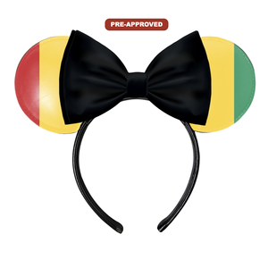 Diadema Personalizada Hecha a Medida con Orejas de Ratón, Diseño Pre-Aprobado con la Bandera de Guinea H.E.R. Accesorios - Product Image 1