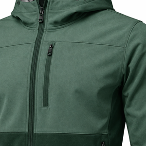 Chaqueta de Invierno para Hombre, Diseño Personalizado OEM, Forro Polar, Impermeable, Softshell, Poliéster, con Cremallera y Capucha - Product Image 4