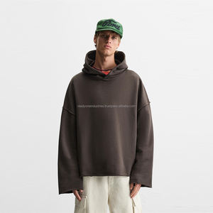 Unisex Custom Logo Pullover Tech <b>Fleece</b> Cotton <b>Hoodie</b> Plus Size OEM Winter Heavyweight Men's <b>Oversized</b> Hoodies Embroidered - Product Image 3