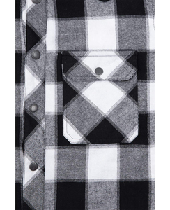 Chaqueta cortavientos de invierno Casual Color oscuro patrón a cuadros chaqueta de franela bonita tendencia chaqueta de franela a cuadros de manga larga para hombres - Product Image 3