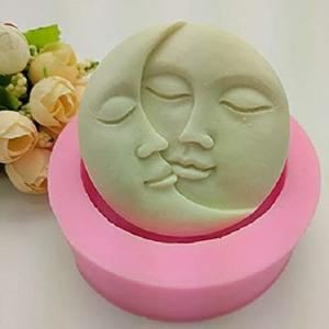 แม่พิมพ์สบู่ซิลิโคนรูปหน้าพระอาทิตย์พระจันทร์ 3 มิติ ทำมือ แบบแข็ง - Product Image 4