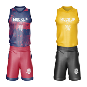 Vêtements de sport personnalisés et vendus en gros Ensemble de maillots de basket-ball imprimés par sublimation Uniforme de basket-ball - Product Image 1