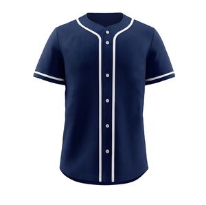 Maillot de baseball homme à boutons intégraux à prix abordable, impression par transfert thermique personnalisée sur le devant, léger, prix de gros - Product Image 1