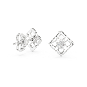 Boucles d'oreilles clous en or jaune 14 carats avec diamants de laboratoire ronds pour femmes |   Vêtements de tous les jours |   Nouveau diamant cultivé - Product Image 5
