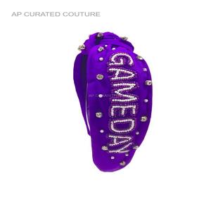 Diademas con cuentas personalizadas para el día del juego para niñas, equipo deportivo hecho a mano, hermosos accesorios para el cabello diseñados - Product Image 2