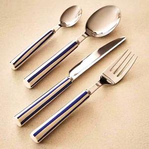 Juego de 4 cubiertos de acero inoxidable de diseño superior, cuchara, cuchillo, tenedor utilizado en mesa de cocina, precios al por mayor, acabado en plata - Product Image 5