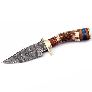 Couteau de chasse en acier inoxydable de qualité supérieure avec lame dentelée et manche en bois personnalisable, support OEM, garantie de 3 ans - Product Image 4