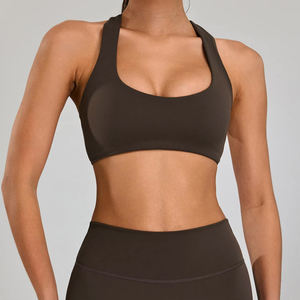 Vente en gros de soutien-gorge de sport pour femmes haut de yoga dos nu extensible dans les quatre sens soutien-gorge de fitness respirant grande taille - Product Image 5