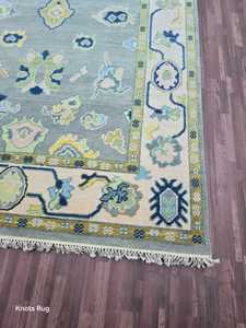 Tapis fait main turc tricoté à la main 8x10 vert gris salon traditionnel 12x15 9x12 tailles disponibles haute tapis Vintage tapis - Product Image 6