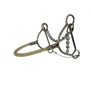 Bocado Profesional para Caballos, Tipo Hackamore, Pulido, con Boquilla Lisa, de Acero Inoxidable, Herramienta de Equitación - Product Image 3