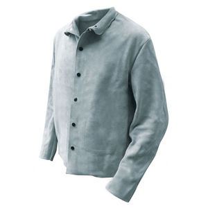 Veste de sécurité d'hiver de haute qualité pour les soudeurs en cuir de vachette fendu avec décoration en fourrure Veste de soudage de qualité supérieure - Product Image 2