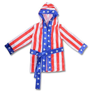 Venta al por mayor de estilo americano, bata de boxeo, vestido con capucha, bata de satén de poliéster duradera para entrenamiento y competiciones - Product Image 2