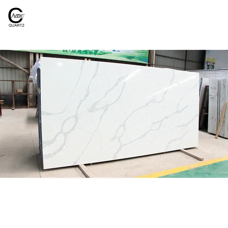 Commercio all'ingrosso della fabbrica con marmo naturale look facile da pulire resistente alle macchie di quarzo lastre di pietra lucidate da cucina controsoffitto materiale