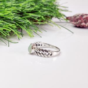 แหวนเงินโอปอลจากดีไซเนอร์ชาวเอธิโอเปียอัญมณีน้ำหนักเบาสำหรับงานแต่งงานและงานเลี้ยง - Product Image 2