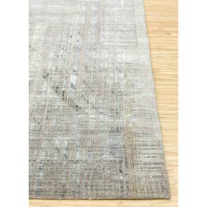 Alfombra Kavi Gris y Negra Anudada a Mano de Lana y Seda de Bambú con Patrón Abstracto Srb(701) para Uso Doméstico - Product Image 4