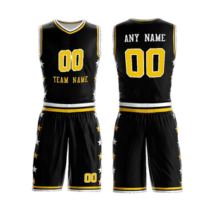 Maillots de basket-ball personnalisés en gros, imprimés par sublimation, ensembles uniformes grande taille, haute qualité, 100% polyester, couleurs et tailles personnalisées - Product Image 1