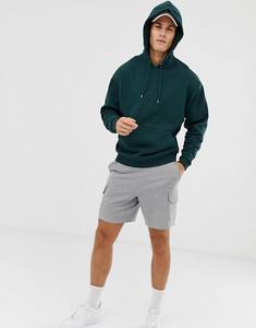 Sudadera con Capucha Personalizada al por Mayor, de Algodón Grueso Antipilling, Color Verde Oscuro, Estilo Desgastado, Económica - Product Image 4