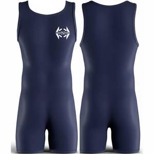 Singlets de Lucha Libre sin Tirantes de Alta Calidad 2025-26, Cierre a Presión, Transpirables, Color Sólido, Poliéster y Spandex, Color/Logotipo Personalizado - Product Image 1